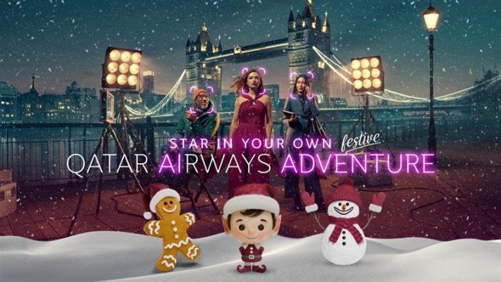 Qatar Airways takes AI Campaign Festive with Holiday-Themed Scenes and Interactive Giveaways